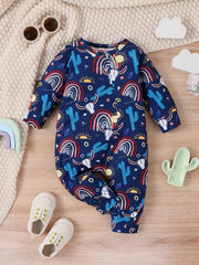Halloween Baby Girls Cartoon Graphic Print Jumpsuit