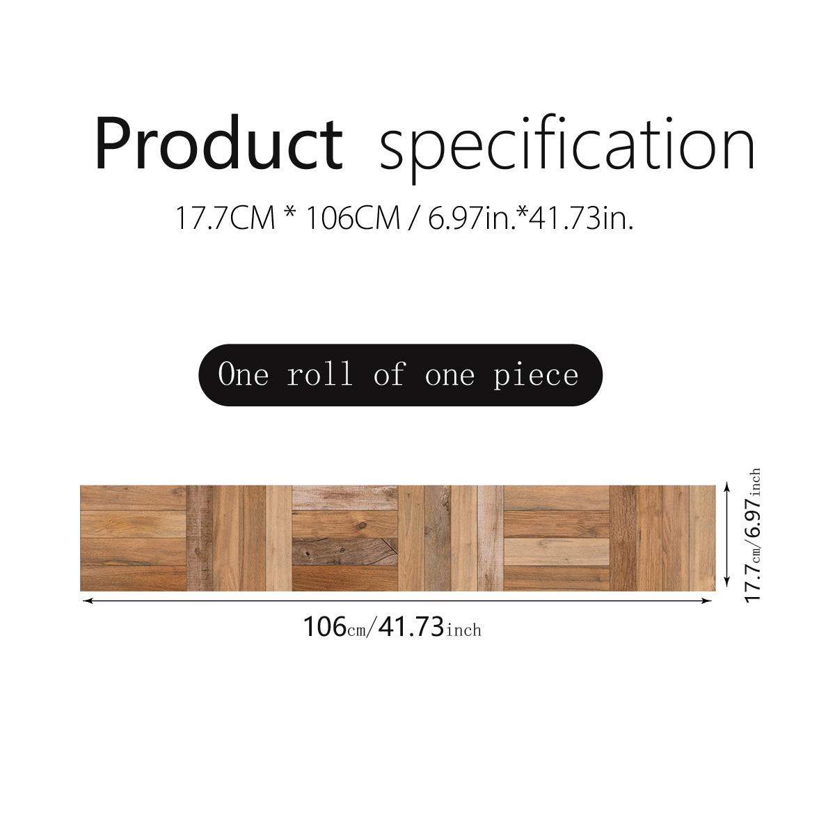 Classic Wood Grain Pattern Stair Stickers Self-adhesive Wallpaper