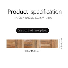 Classic Wood Grain Pattern Stair Stickers Self-adhesive Wallpaper