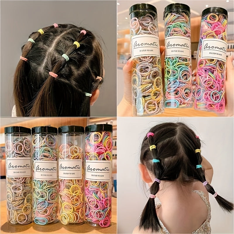 300pcs Colorful Hair Bands Hair Ties Elastic Hair Accessories for Girls Kids