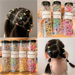 300pcs Colorful Hair Bands Hair Ties Elastic Hair Accessories for Girls Kids