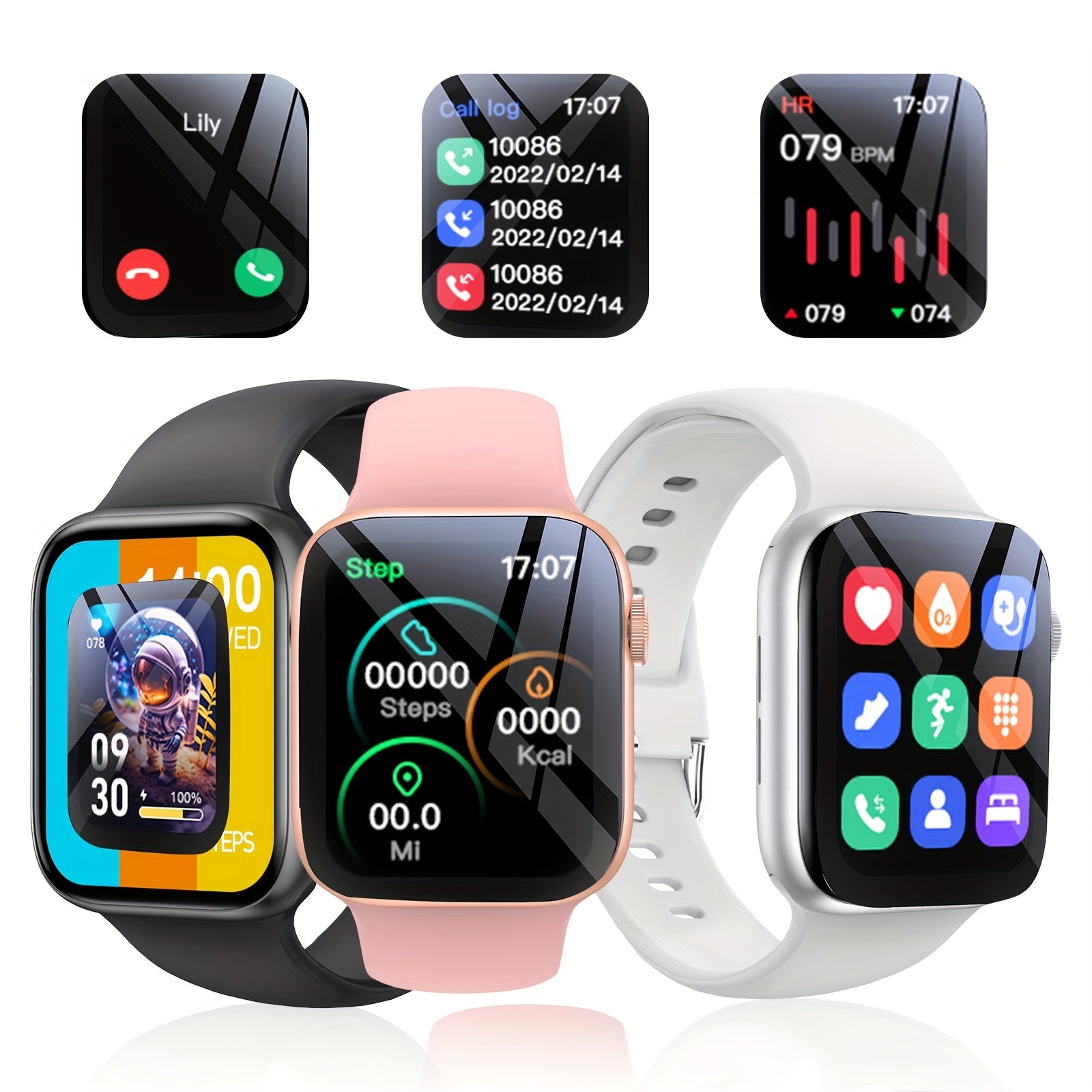 Touch Screen Phone Answering Sports Fitness Smart Watch