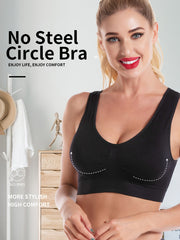 Seamless Wireless Sports Vest Bra High Stretch Yoga Fitness Tank Bra