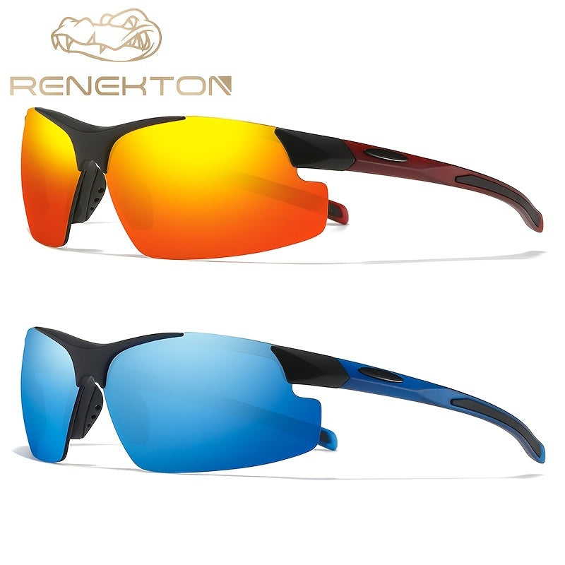 Men's Frameless Sports Sunglasses Windproof Driving Glasses