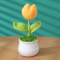 Handmade Crochet Wool Eternal Flower Daisy Tulip Gift