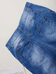 Mid Stretch Distressed Denim Pants Women's Denim Jeans & Clothing