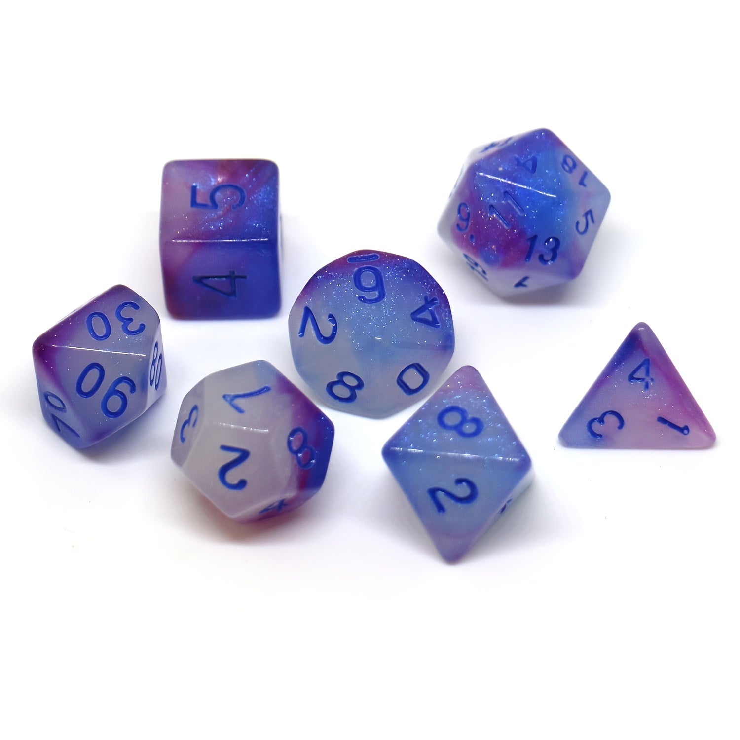 7pcs Luminous Board Game Dice Set with Box