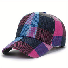Block Baseball Cap Vintage Couple Casual Sun Hat Adjustable Unisex Sports Hats