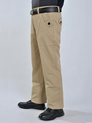 Men's Casual Trousers Streamer Buttons Decorative Pockets Business Pants