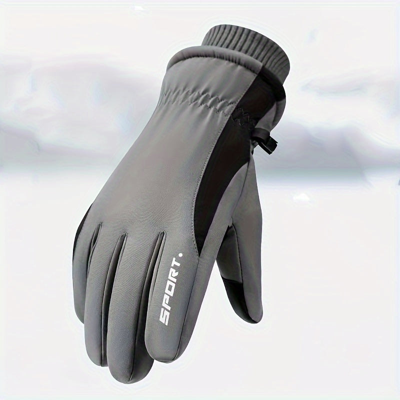 Men's Ski Gloves Touch Screen Winter Mountaineering Windproof Warm Thickened