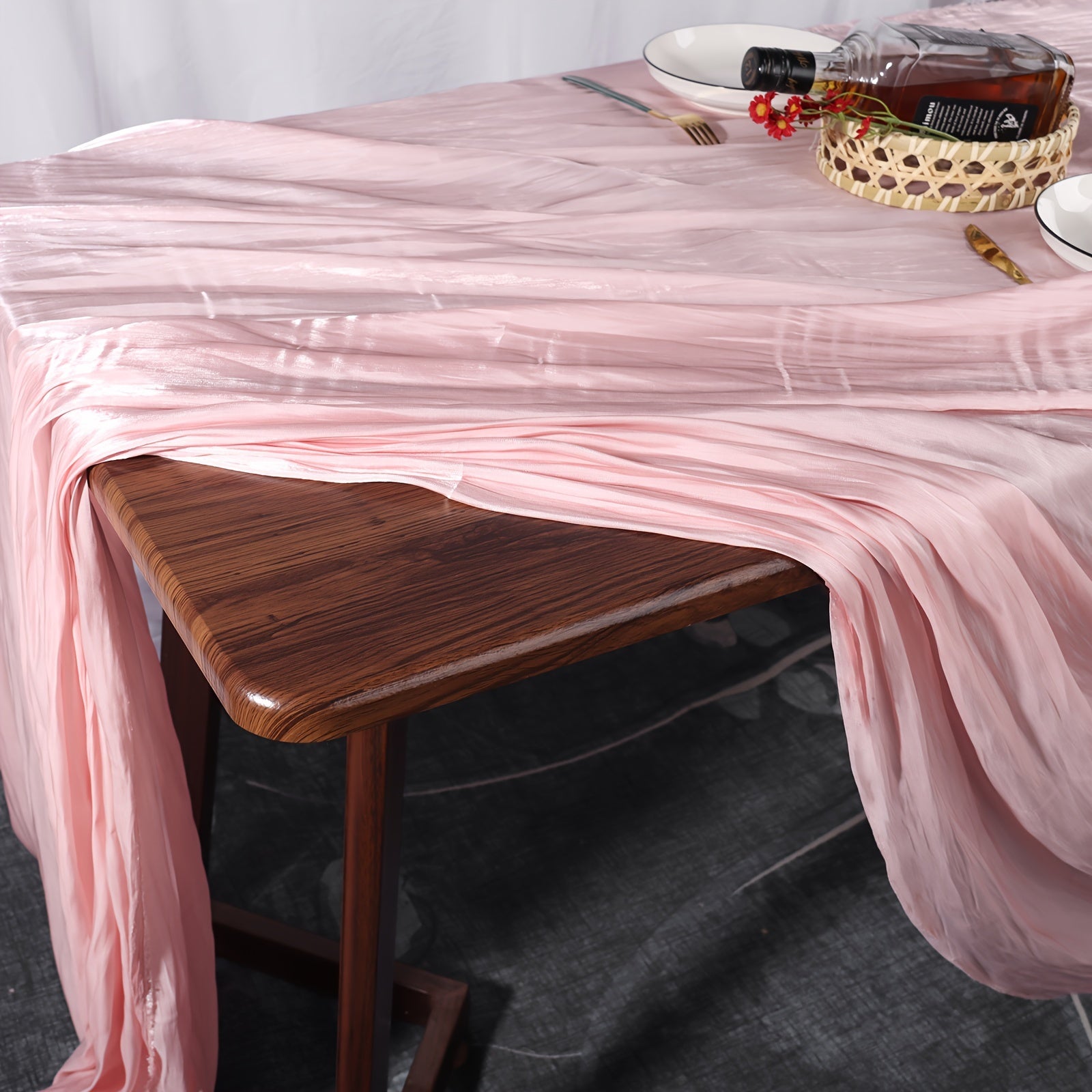 Satin Gradient Fabric Smooth DIY Dress Shirt Tablecloth 0.91m x 2.74m