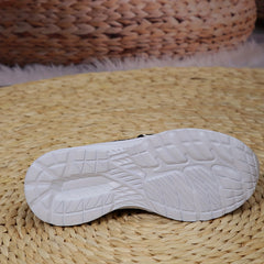 Women's Colorblock Flying Woven Slip On Sneakers Round Toe Casual Non-slip Shoes