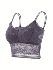 Floral Lace Wireless Bra Comfy & Breathable Full Coverage