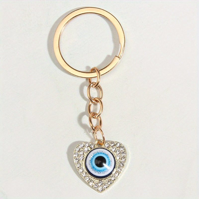 Customizable Demon's Eye Keychain Rhinestone Charm