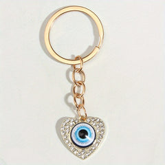Customizable Demon's Eye Keychain Rhinestone Charm
