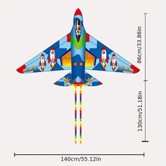 Large Airplane Kite 100m Line Beach Park Yard Creative Kite Outdoor