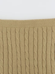 Casual Sweater & Skirt Set Round Neck Crop Sweater & Skirt Outfits