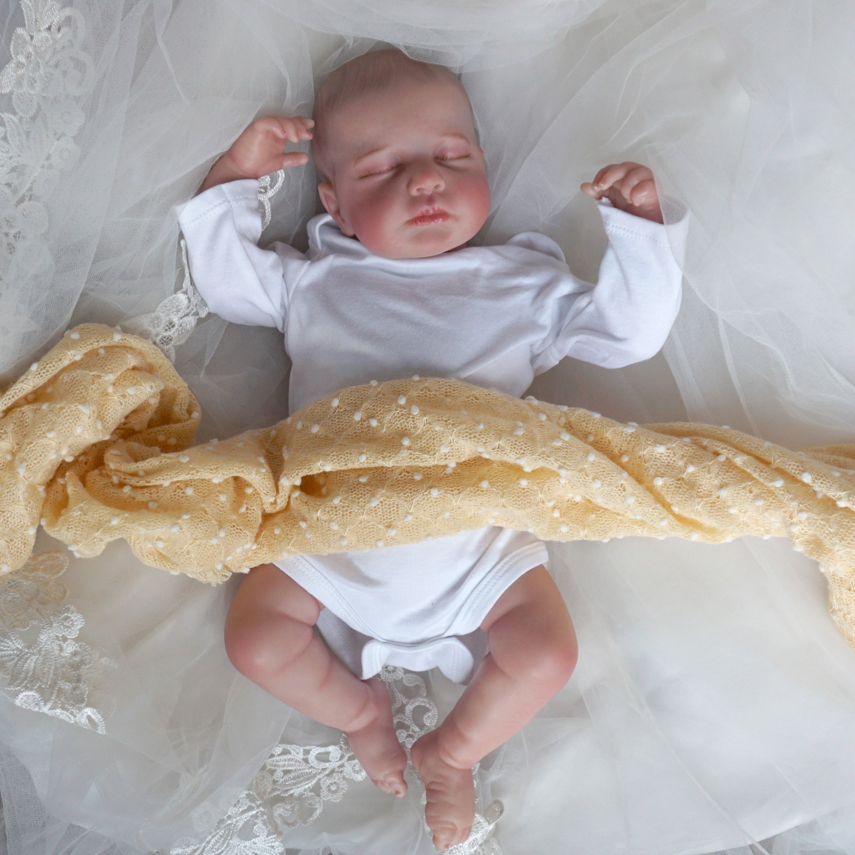 Hand Painted 50 8 Cm Reborn Baby Doll Newborn Dolls With Visible Veins