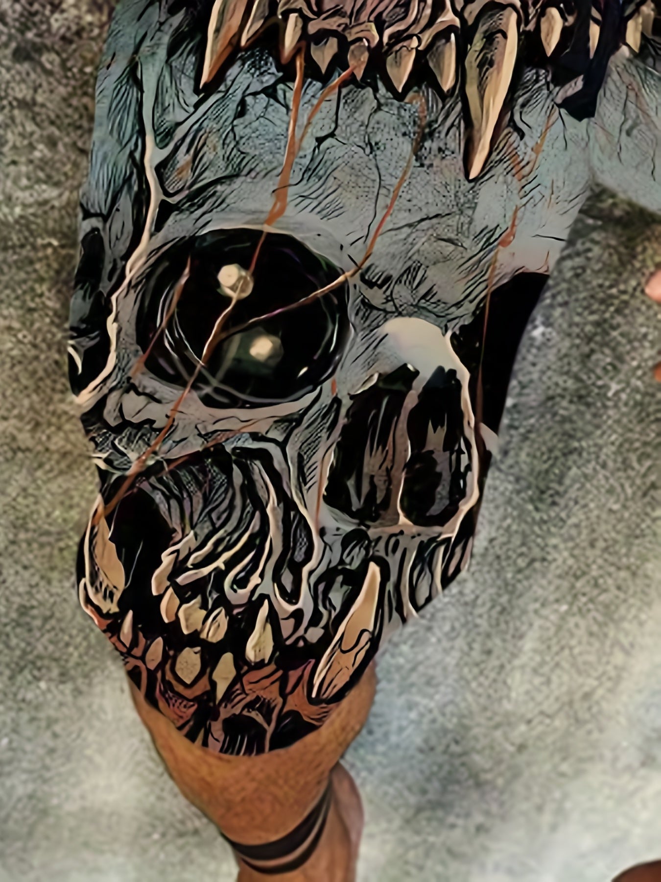 Men's Skull Graphic Shorts - Casual Summer Outfit