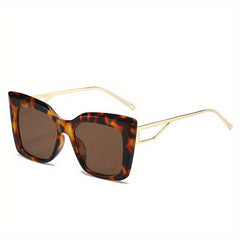 Y2K Cat Eye Sunglasses Gradient Metal Temple Glasses UV400