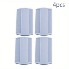 4pcs Double-Sided Dense Teeth Flea Comb for Pet Grooming