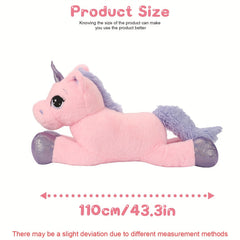 Giant 109 Violet Unicorn Plush Toy Soft Cuddly Cartoon Stuffed Animal