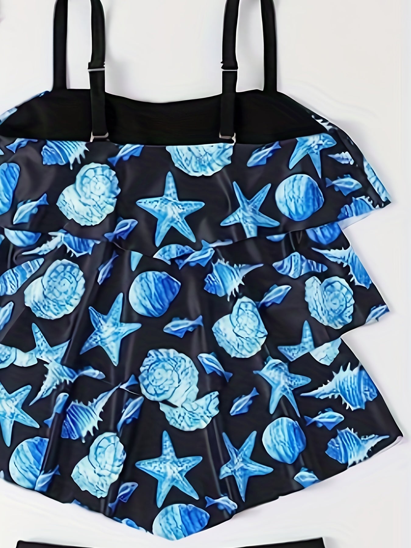 Tree Print Tankini Set Women's Top & Shorts Two Piece
