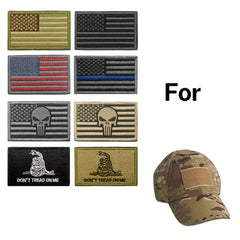 8pcs Military Patch Bundle for Caps Backpacks Vests Show Your Patriotism