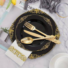 175pcs Disposable Dinnerware Sets for Halloween Party Decor