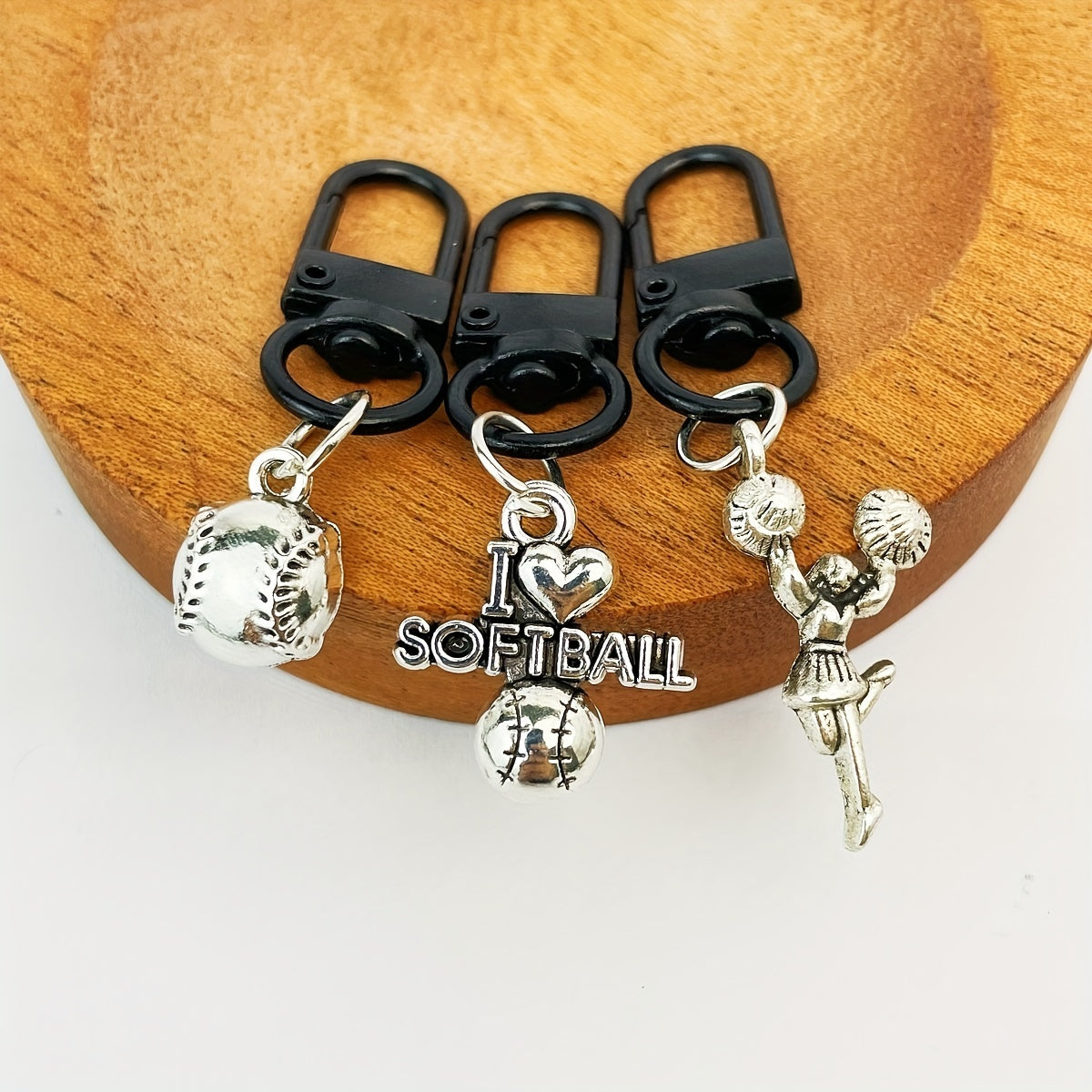 Vintage Sports Ball Keychains 3pcs Set Ideal Gift