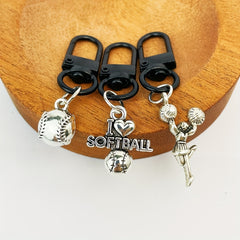 Vintage Sports Ball Keychains 3pcs Set Ideal Gift