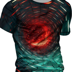 3D Illusion Tunnel Print Men's Graphic T-Shirt
