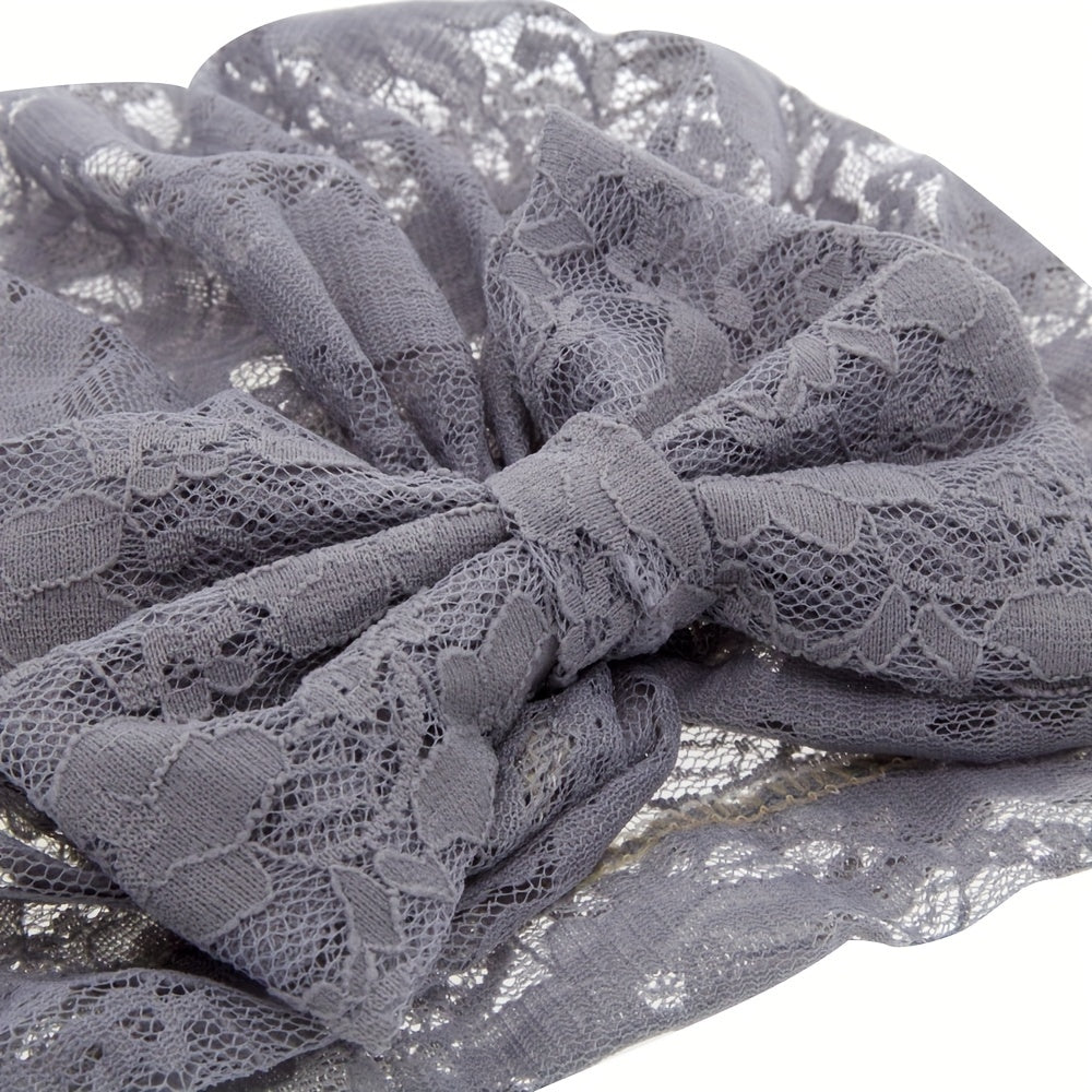 Adorable Bowknot Baby Lace Pullover Hat for Kids