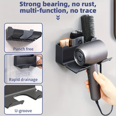 Hair Dryer Holder Wall Mounted Self Adhesive Blow Dryer Holder Rack