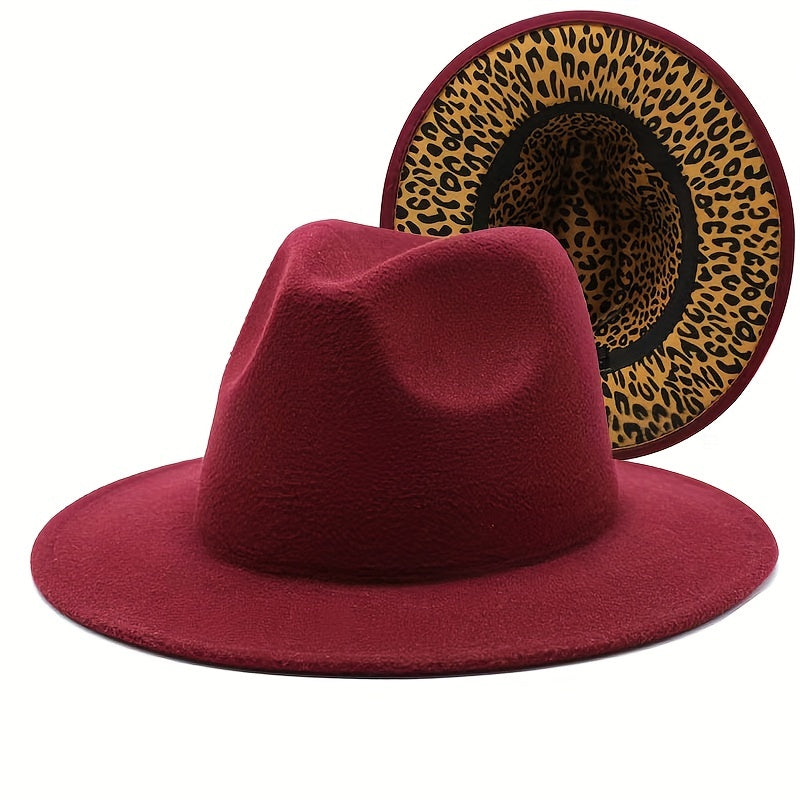 Men's Wide Brim Woolen Hat Lightweight Sunscreen Protection Adjustable