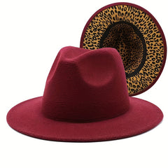 Men's Wide Brim Woolen Hat Lightweight Sunscreen Protection Adjustable