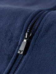 Men's Warm Fleece Solid Jacket for Autumn and Winter