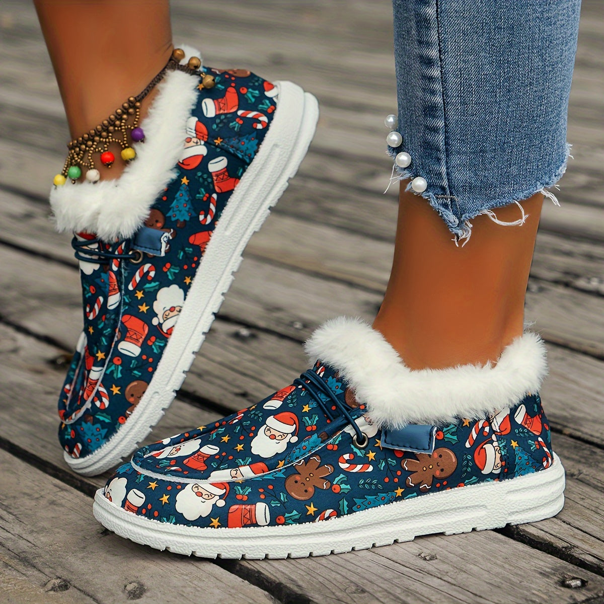 Women's Christmas Snow Boots Plush Comfort & Warmth