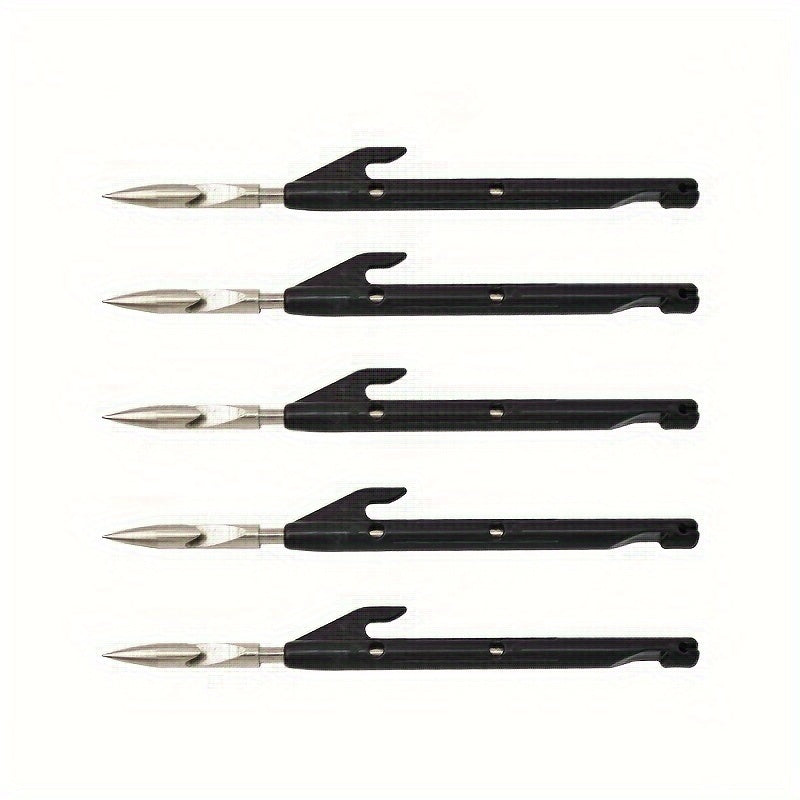 5pcs Stainless Steel Arrow Head Fishing Tip Outdoor Fish Catching Accessory