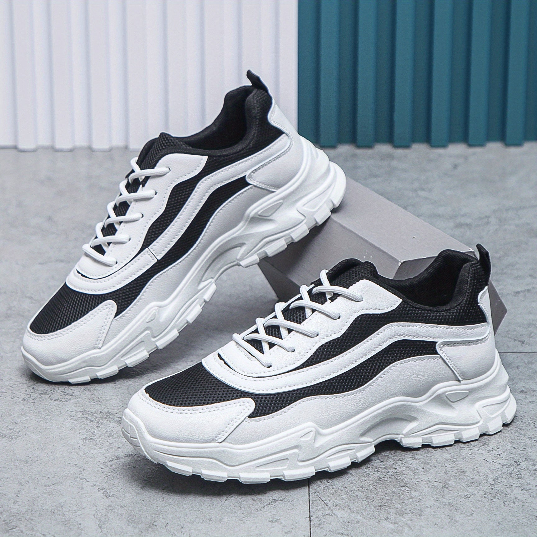 Men's Breathable Chunky Sneakers For Jogging Gym