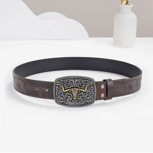 Western Cowboy Vintage Leather Belt