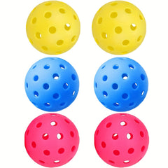 6pcs 40 Holes Durable Pickleballs for Training Competition