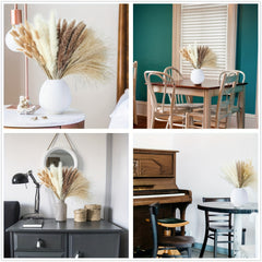 80pcs Dried Pampas Grass Decor with Bunny Tails