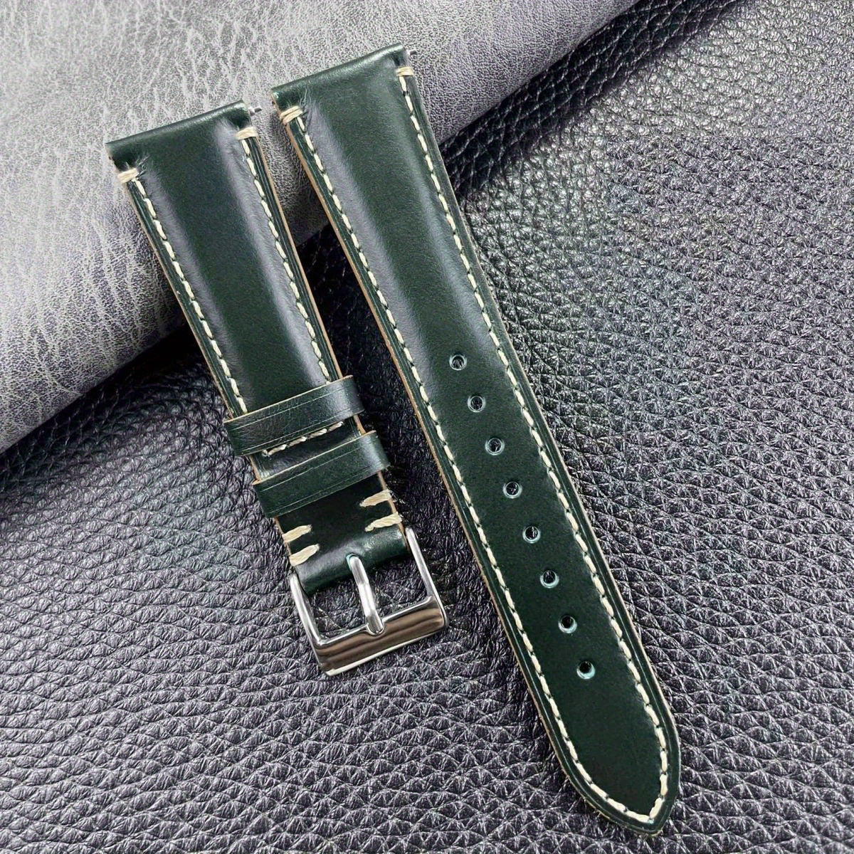 Cowhide Leather Strap Quick Release Watch Chain 20 22 24mm