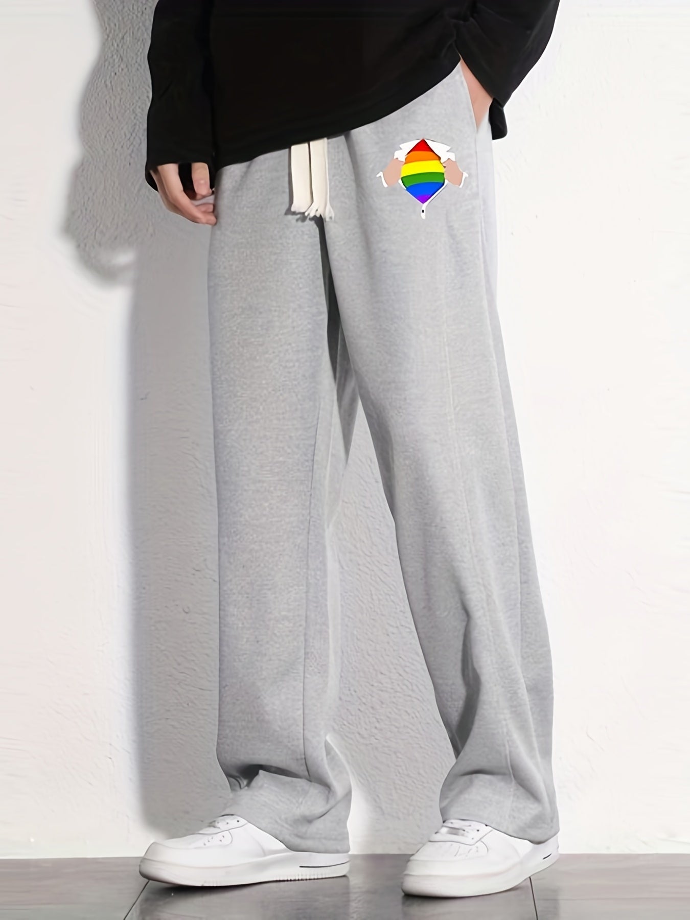 Pride Month Graphic Joggers Men's Casual Loose Fit Pants