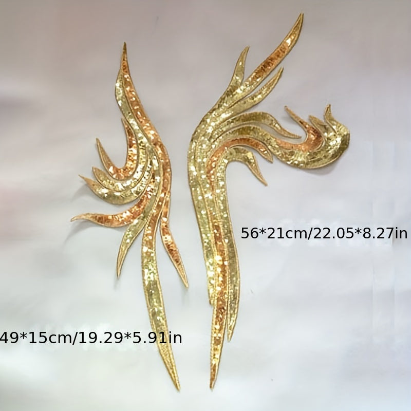 Sequin Embroidered Applique Patch Decorative Flower Wedding Dress Sewing