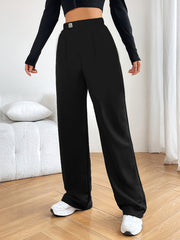 Wide Leg Casual Pants Elastic Waist Running Jogger Pants
