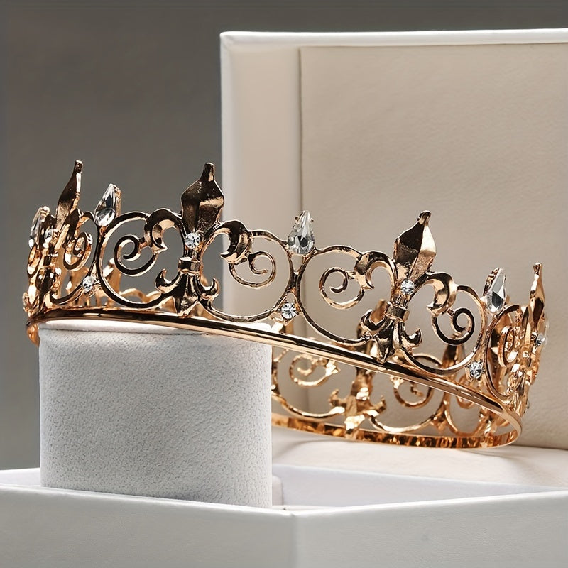 Crystal Golden Headband Queen Princess Crown Tiara
