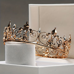 Crystal Golden Headband Queen Princess Crown Tiara