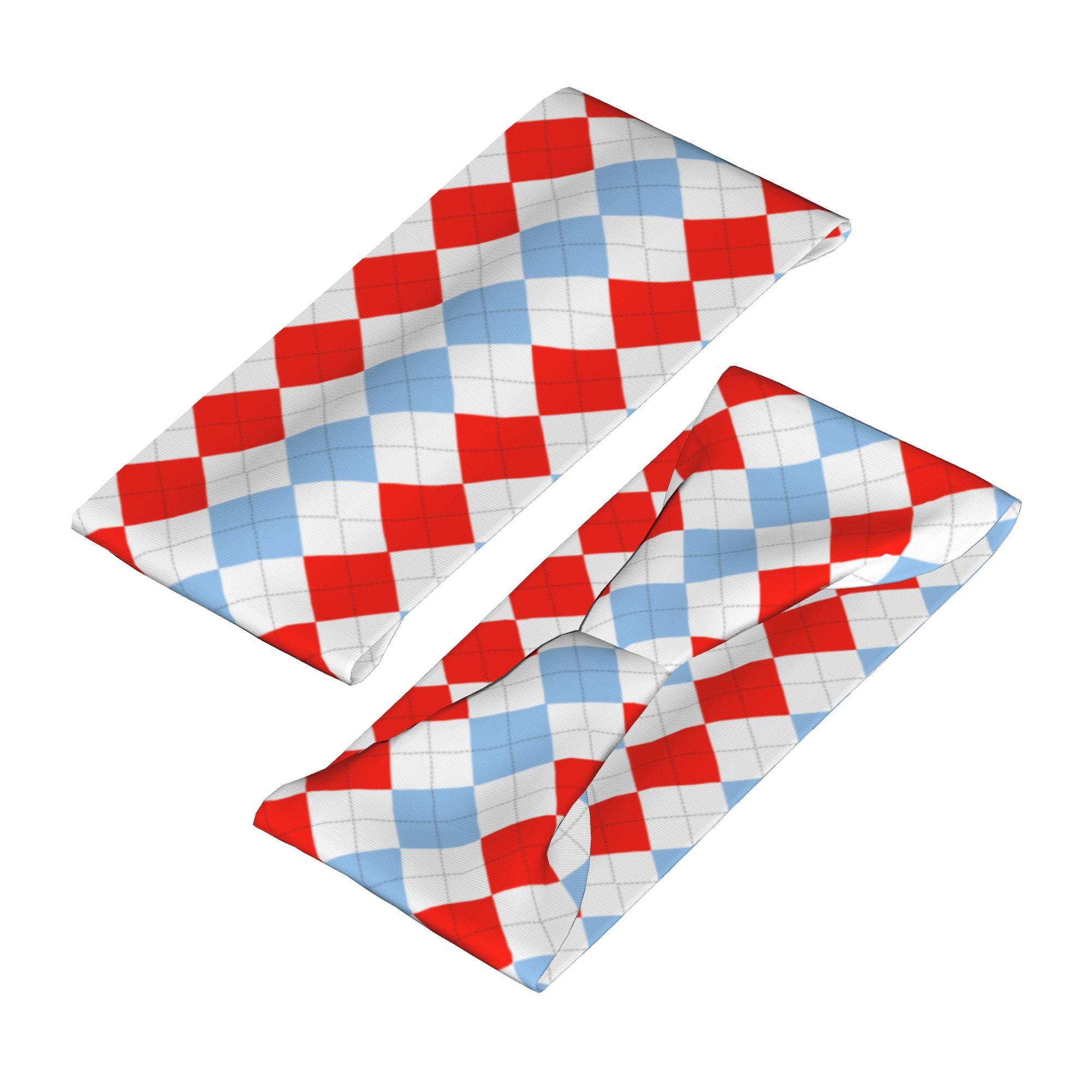 Check Plaid Breathable Headband for Sport & Casual Outfits